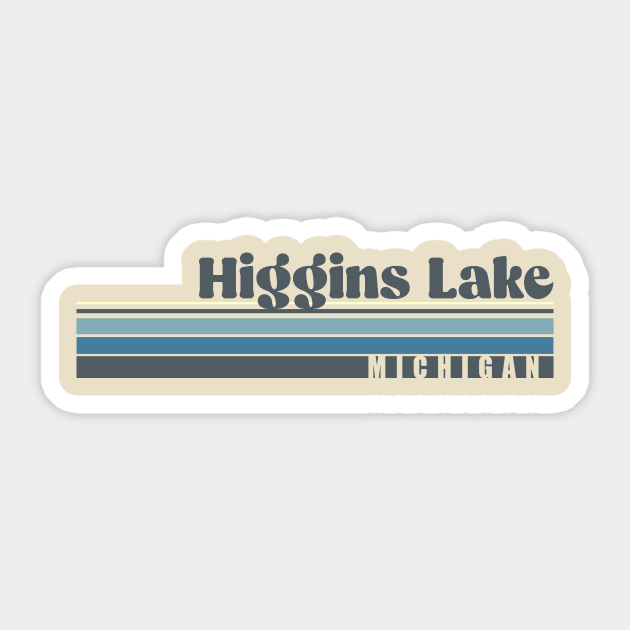 Higgins Lake Michigan Sticker by Drafted Offroad